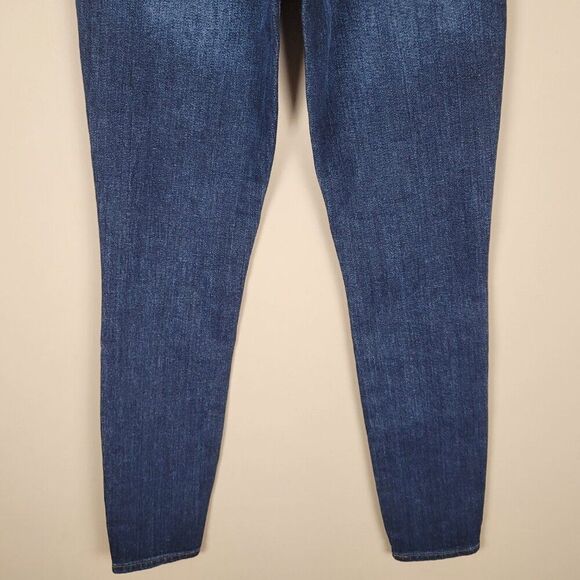 Good American Good Waist Skinny Jeans Chewed Back Pockets Blue Size 27 NWT - Picture 7 of 12